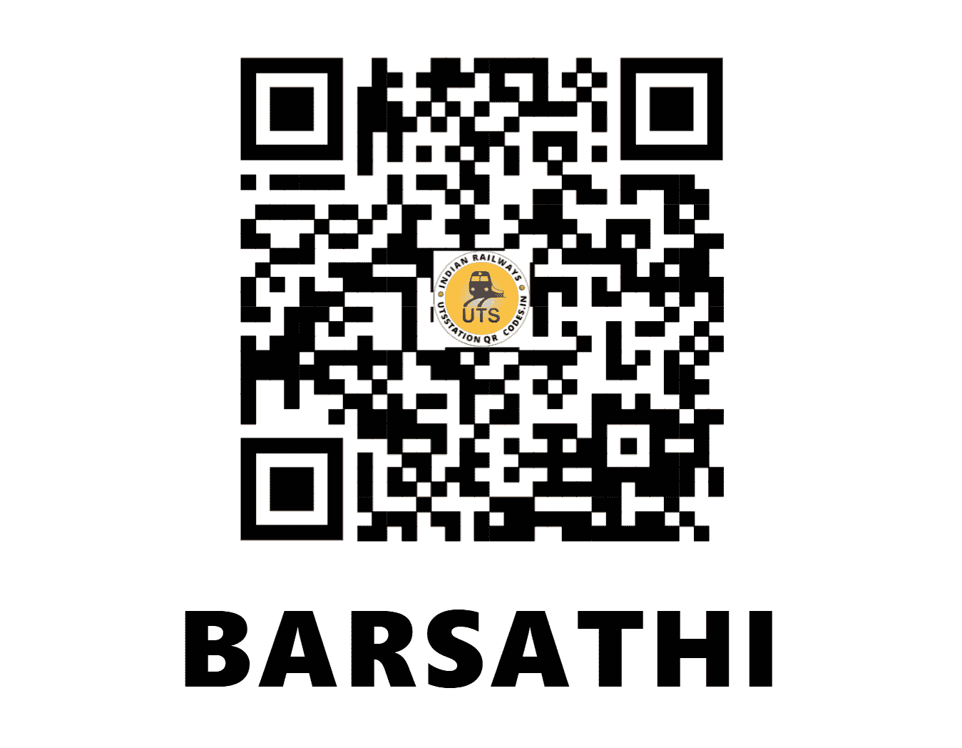 UTS QR Code for BARSATHI - BSY (NR - UTTAR PRADESH)